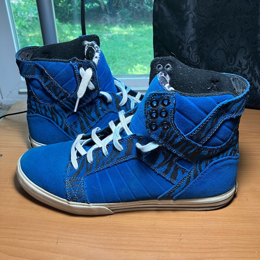 Supra blue tiger high tops